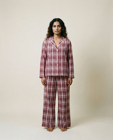 Aura Pants Pink Tartan