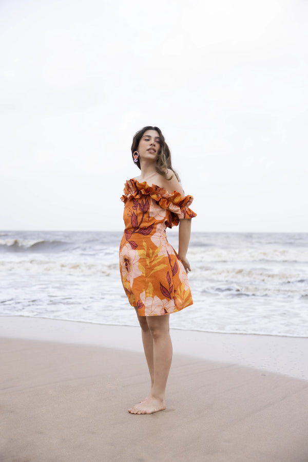 Aeris Dress Saumon Orange