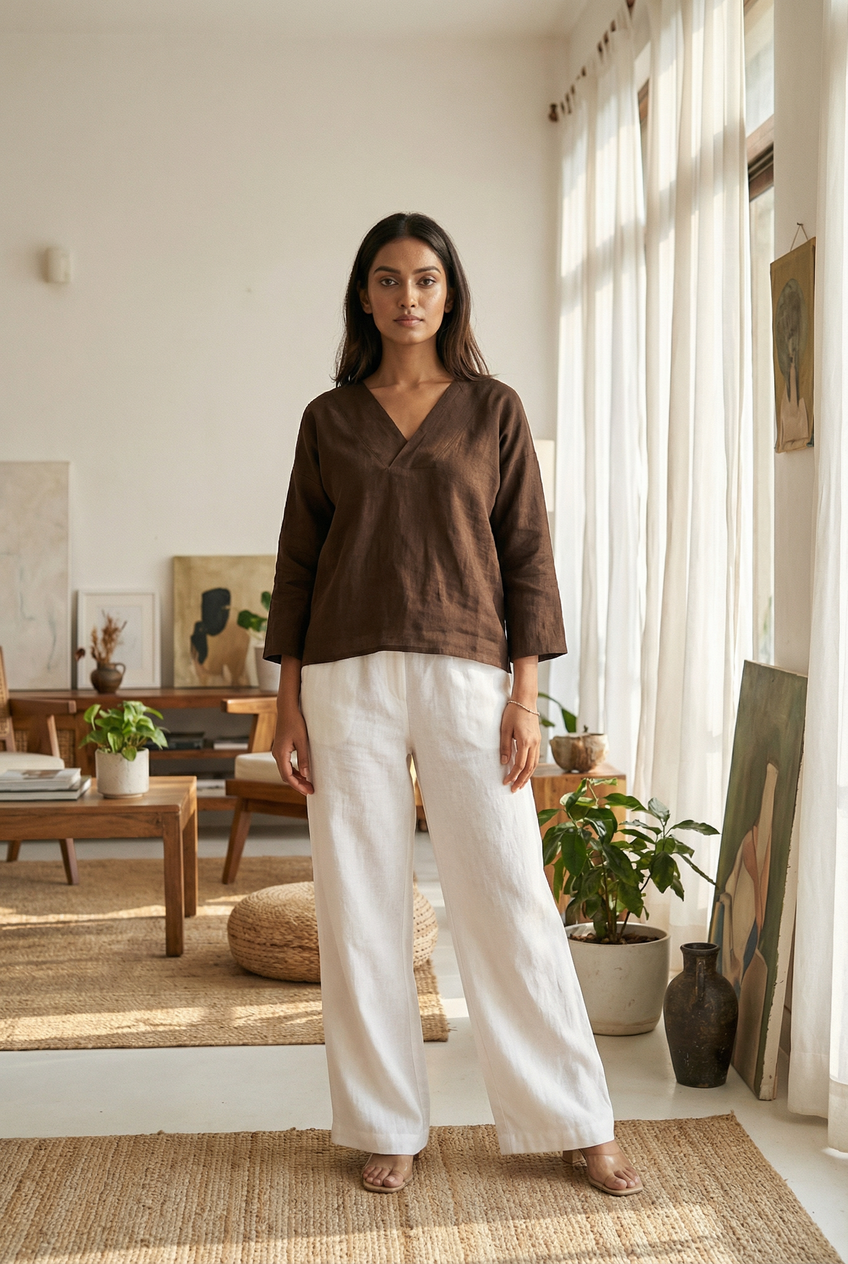 Maya Top Chikoo Brown