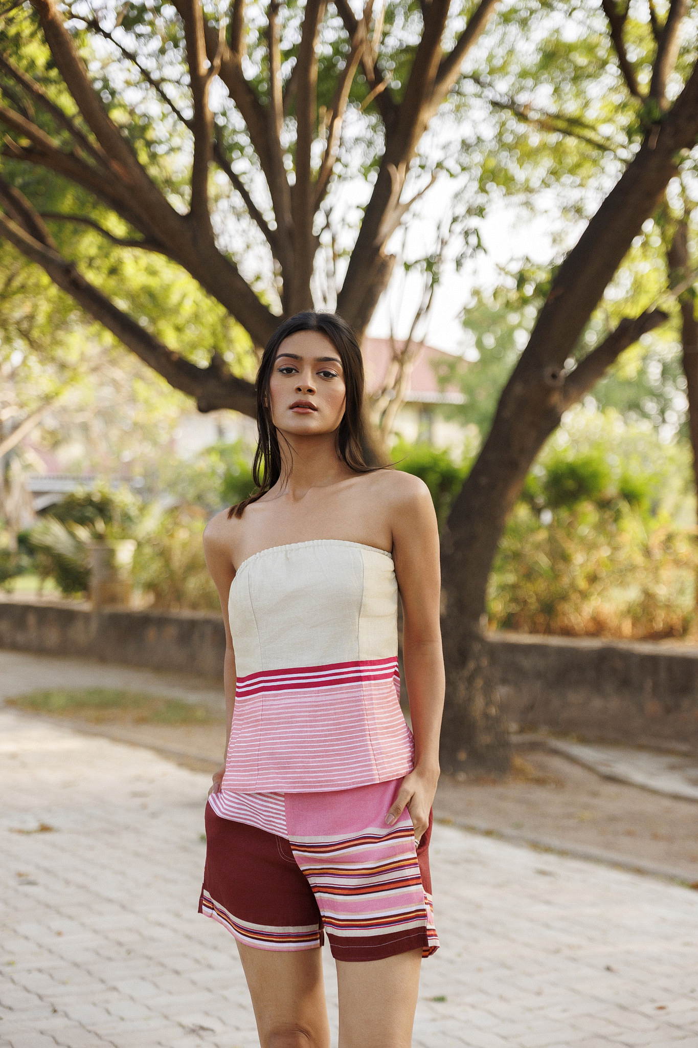 Rue Shorts Garden Stripes