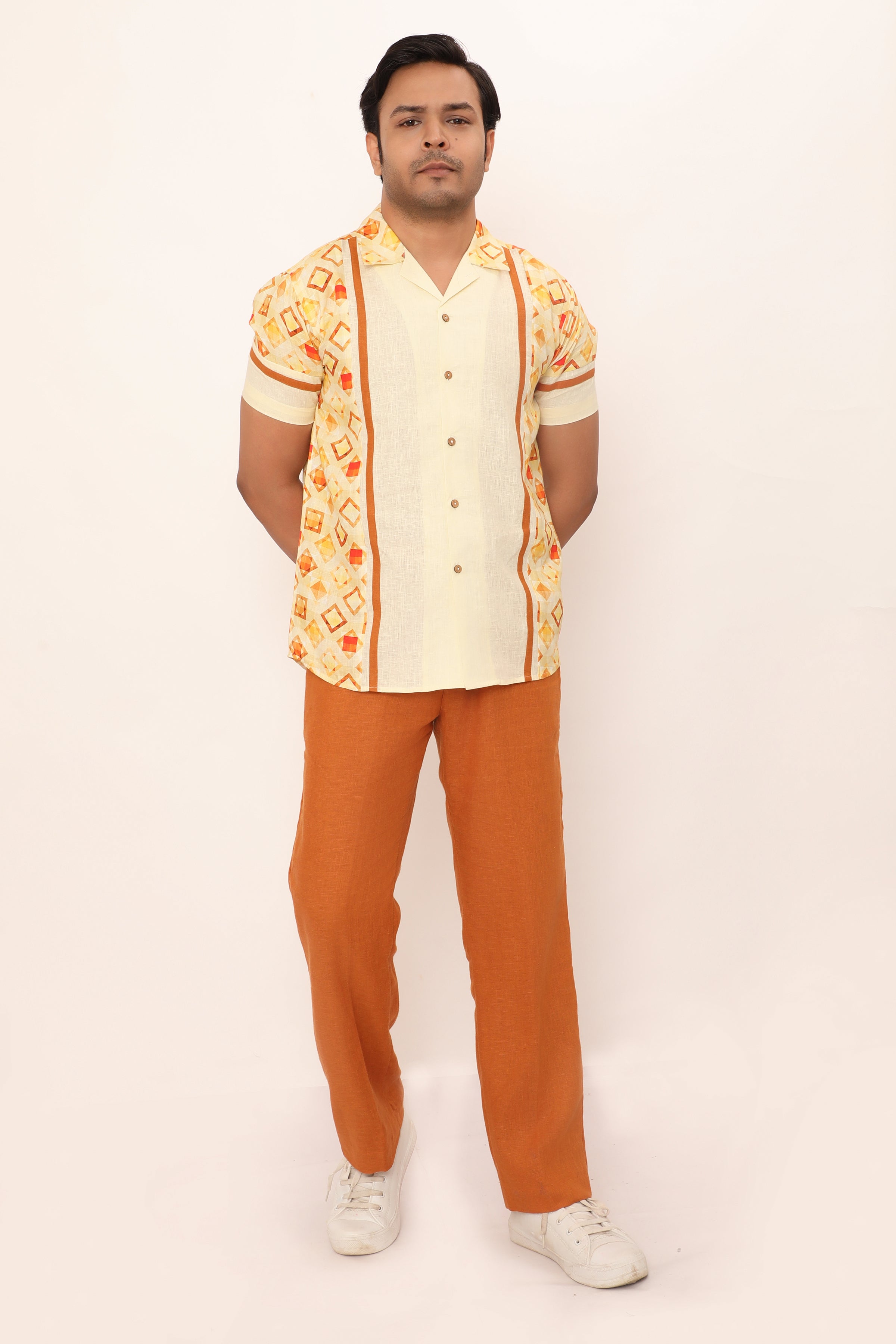 Nolan Shirt Geo Yellow