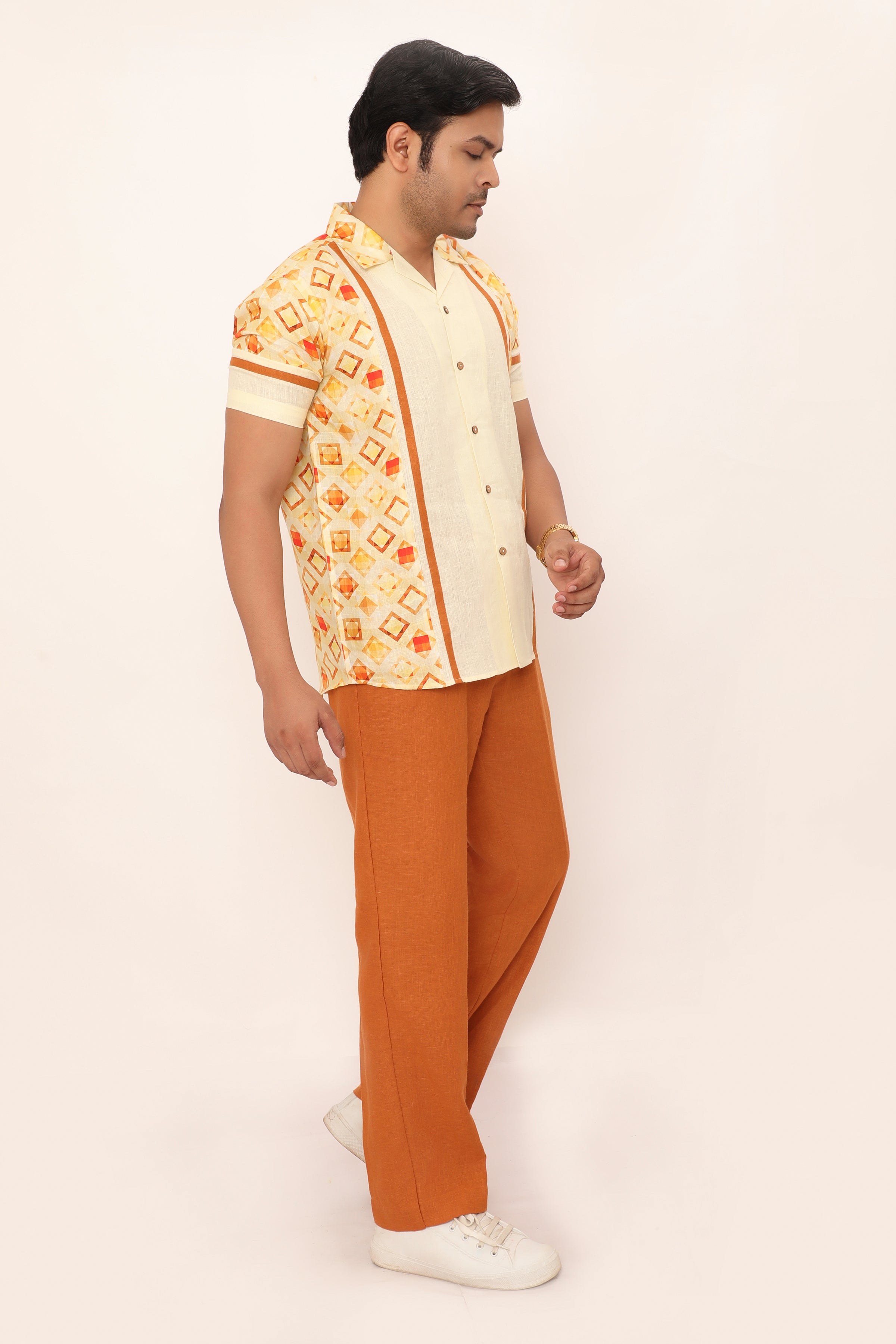 Nolan Shirt Geo Yellow