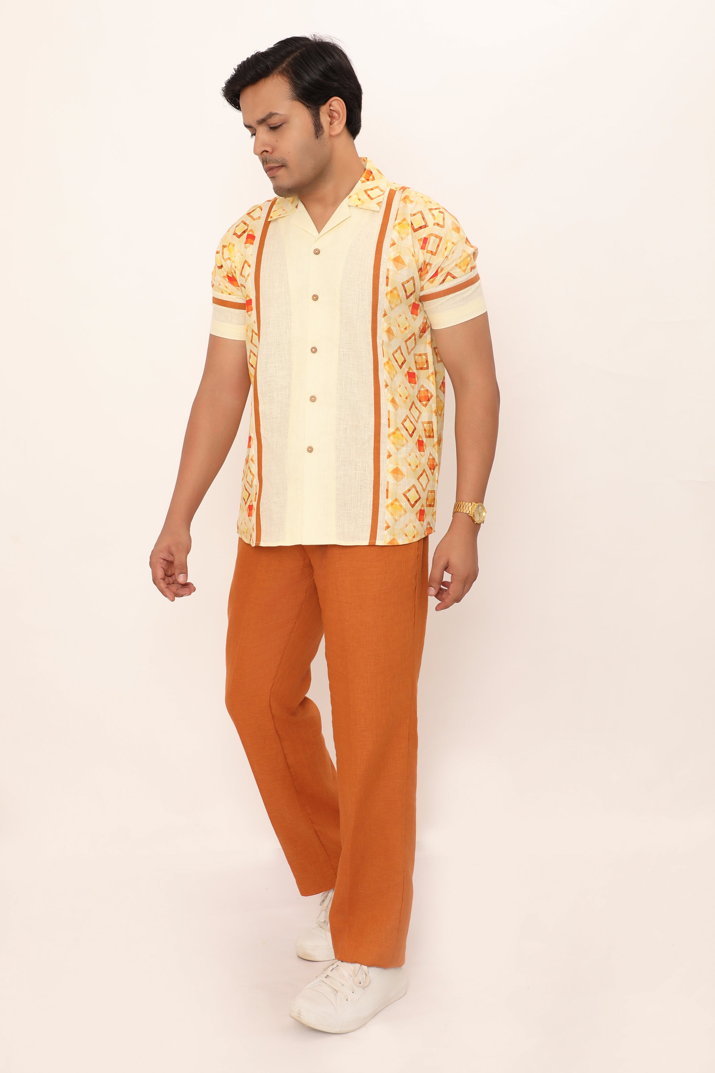 Nolan Shirt Geo Yellow