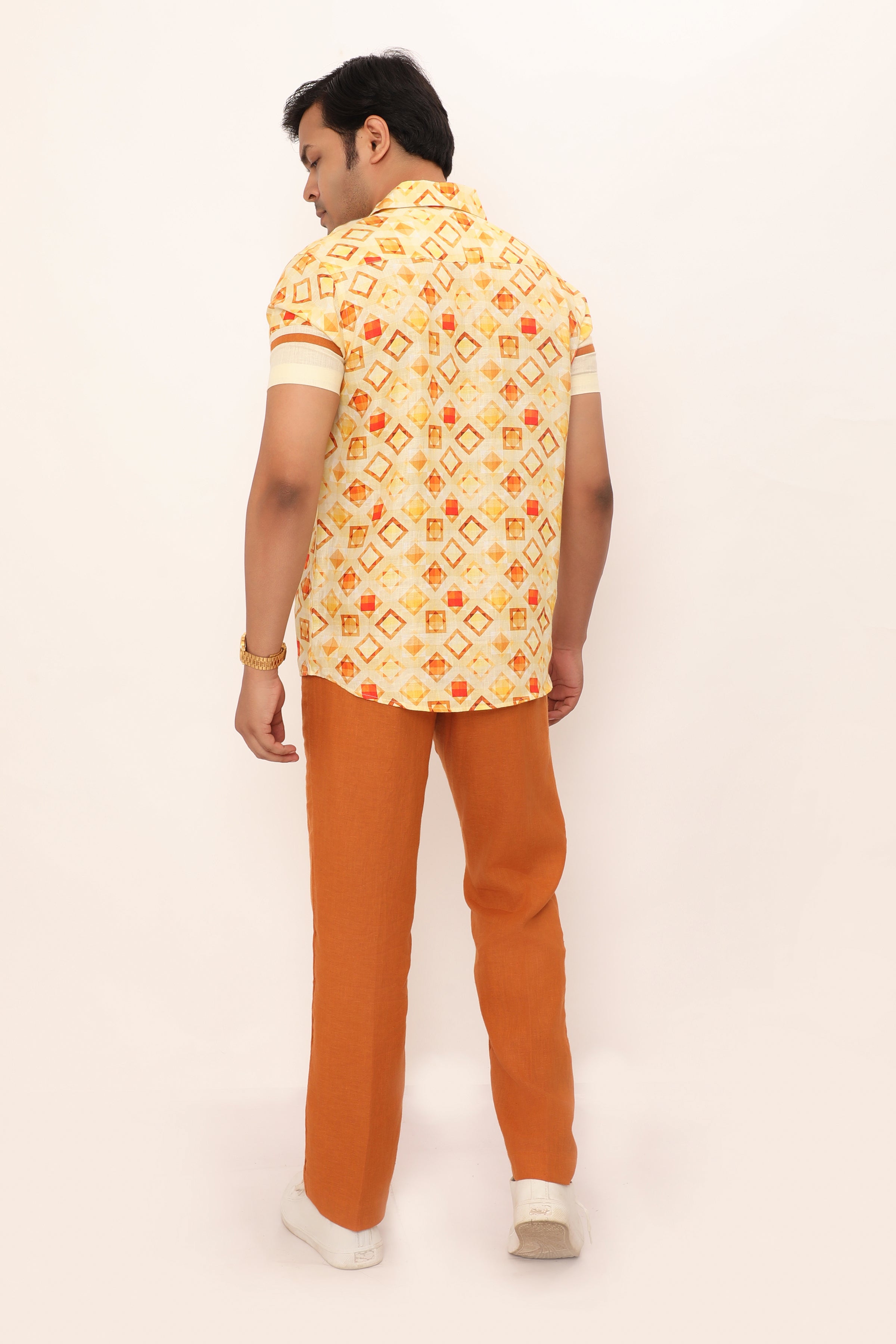 Nolan Shirt Geo Yellow