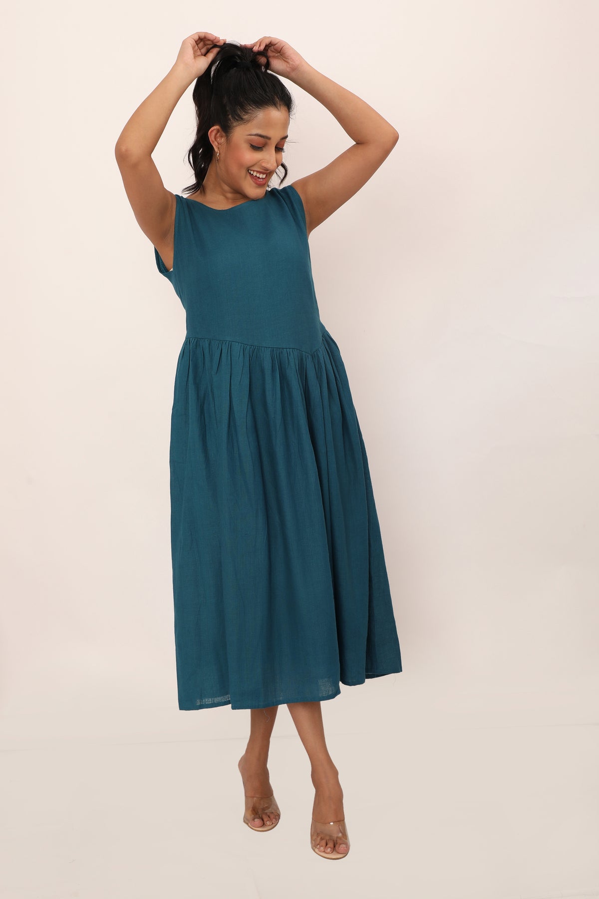 Nyla Dress Agave Teal