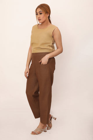 Gardenia Pants Chikoo Brown