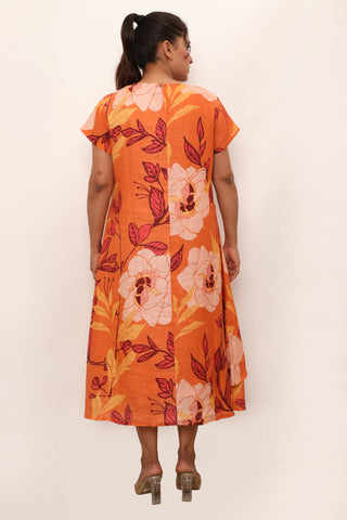 Athena Dress Saumon Orange