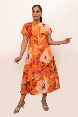 Athena Dress Saumon Orange