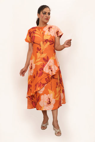 Athena Dress Saumon Orange