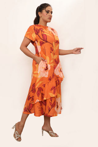 Athena Dress Saumon Orange