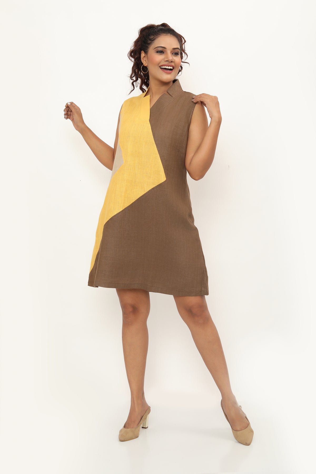 Melrose Dress Chikoo Brown