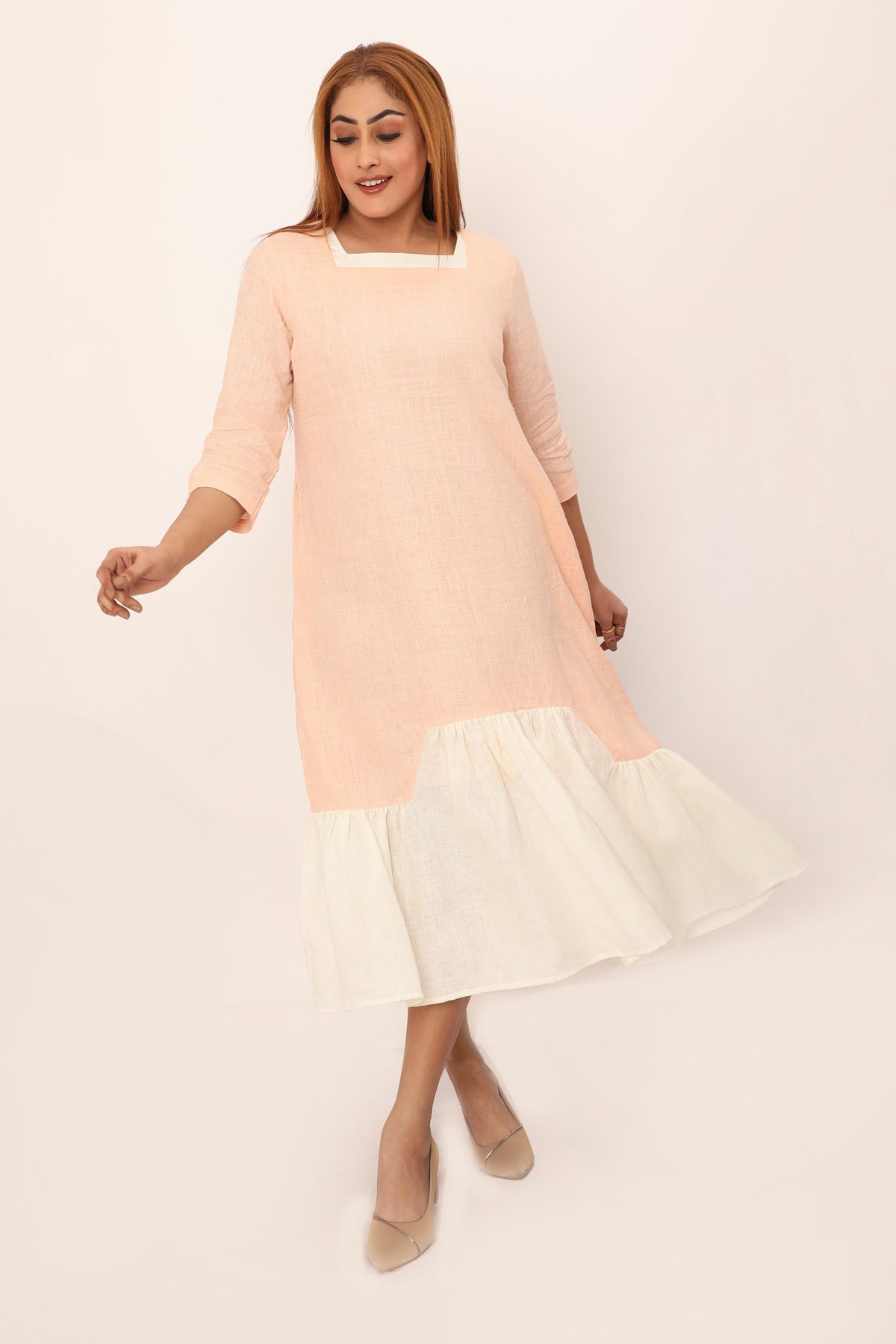 Claire Dress Rose Peach