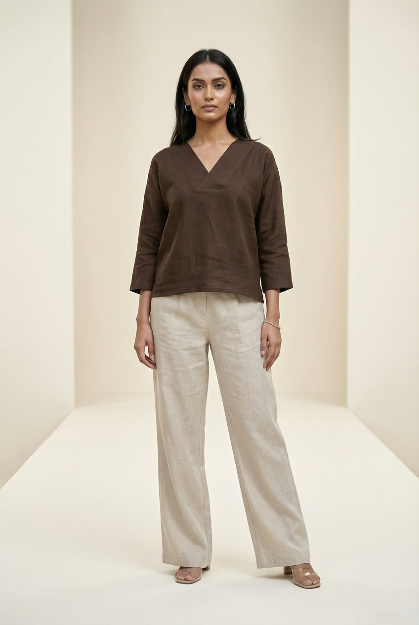 Maya Top Chikoo Brown