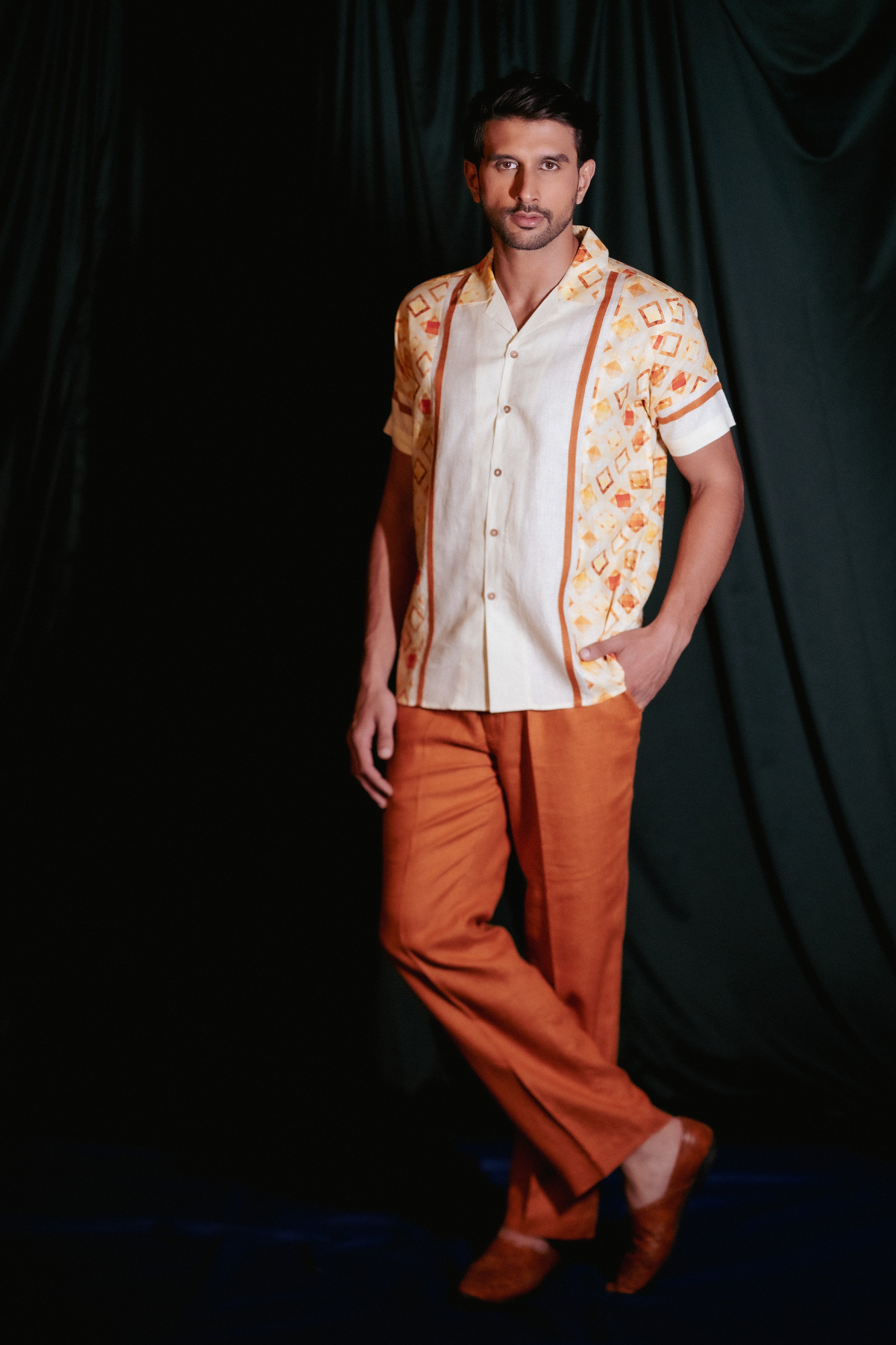 Nolan Shirt Geo Yellow