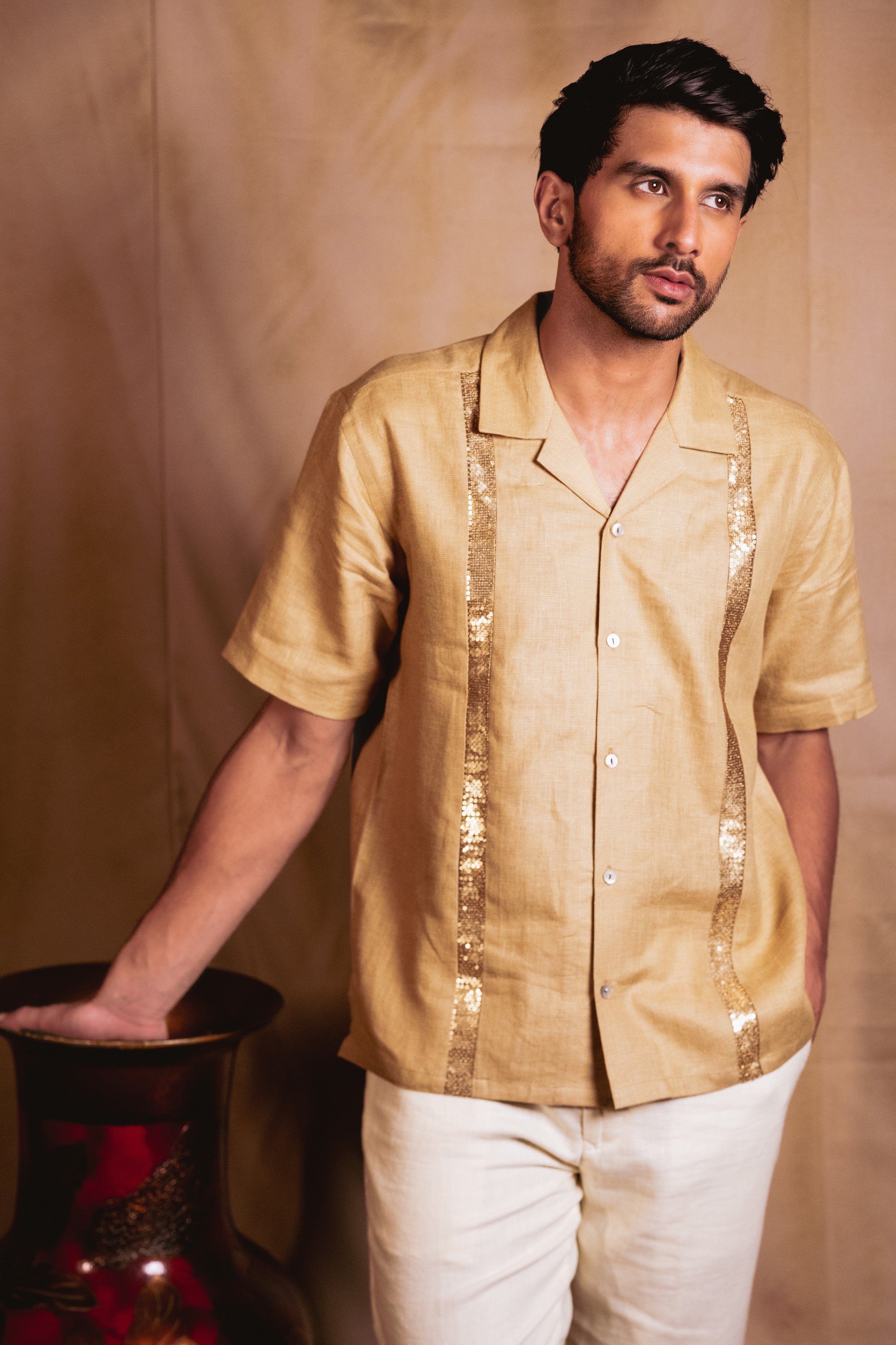 Jace Shirt Ecru Beige