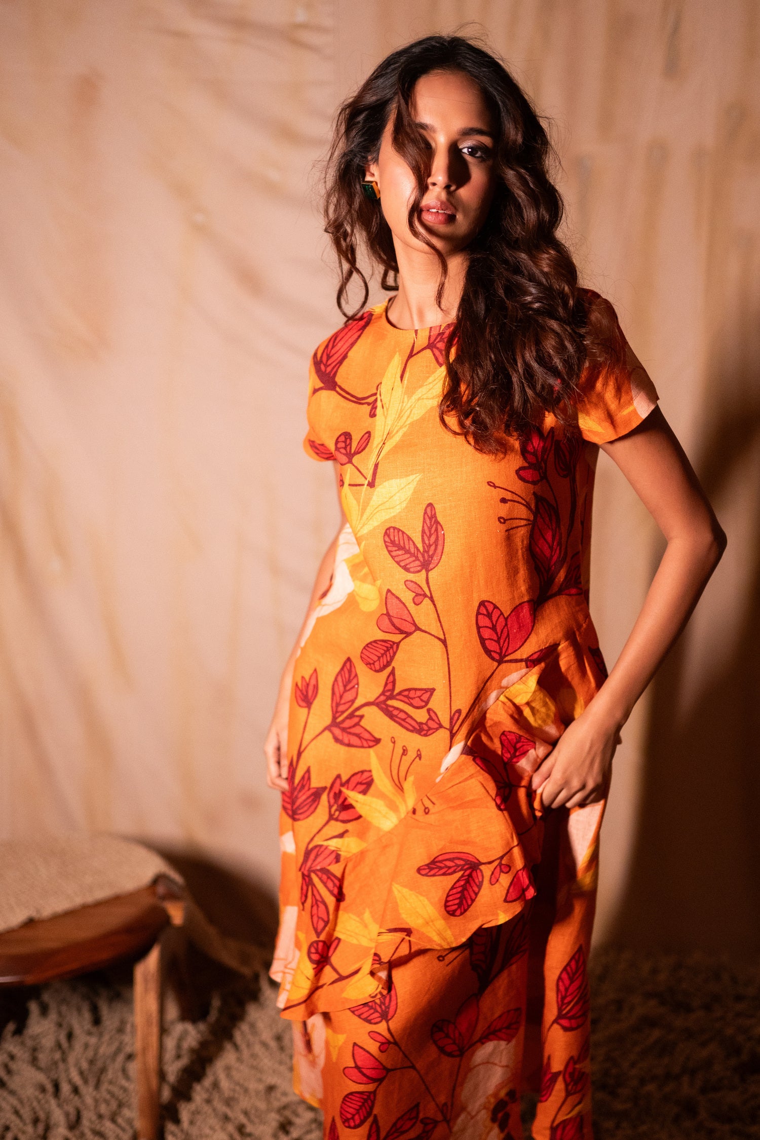 Athena Dress Saumon Orange