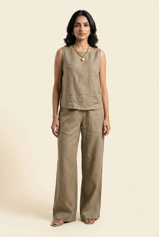 Maisie Top Raw Linen