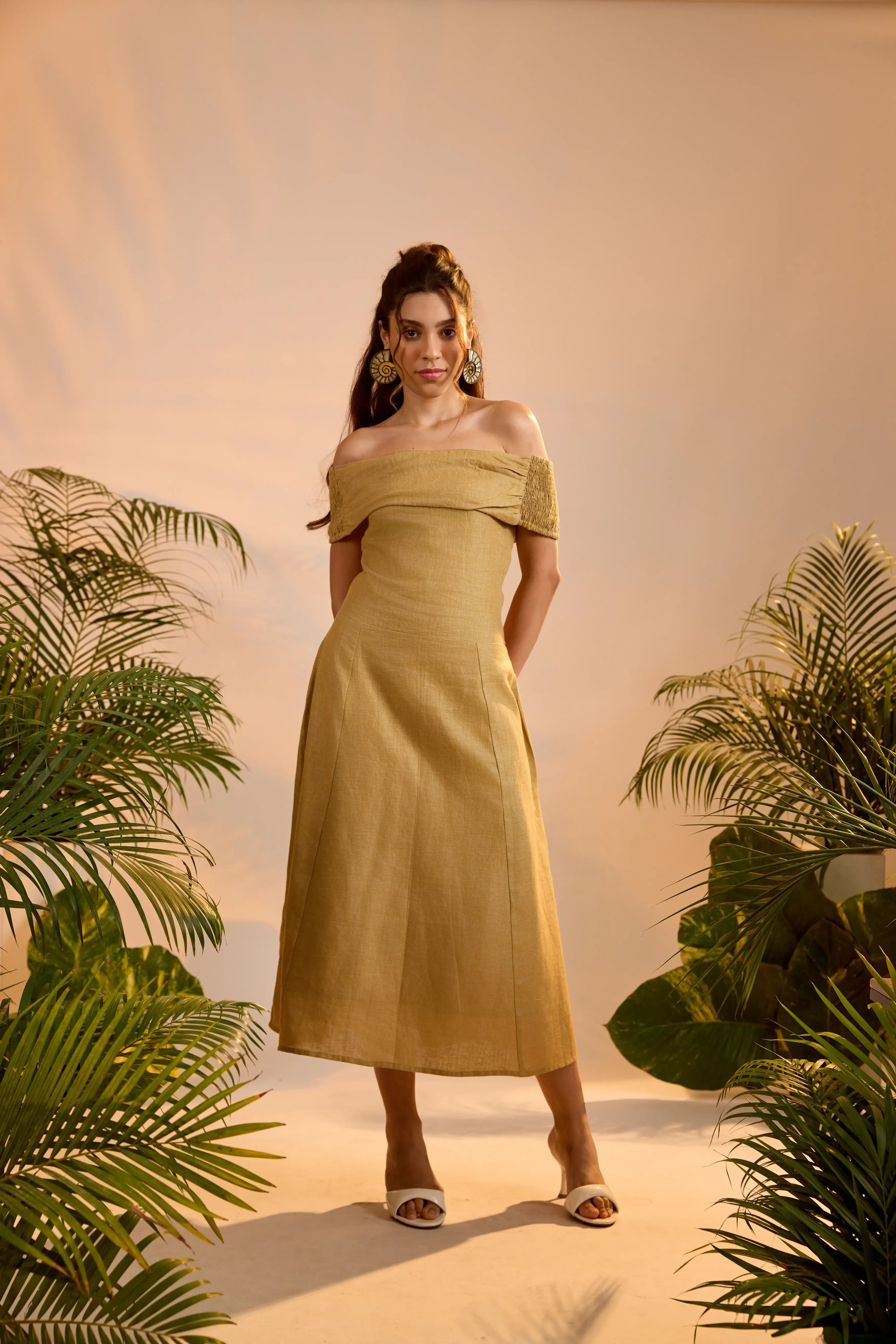 Yara Dress Ecru Beige