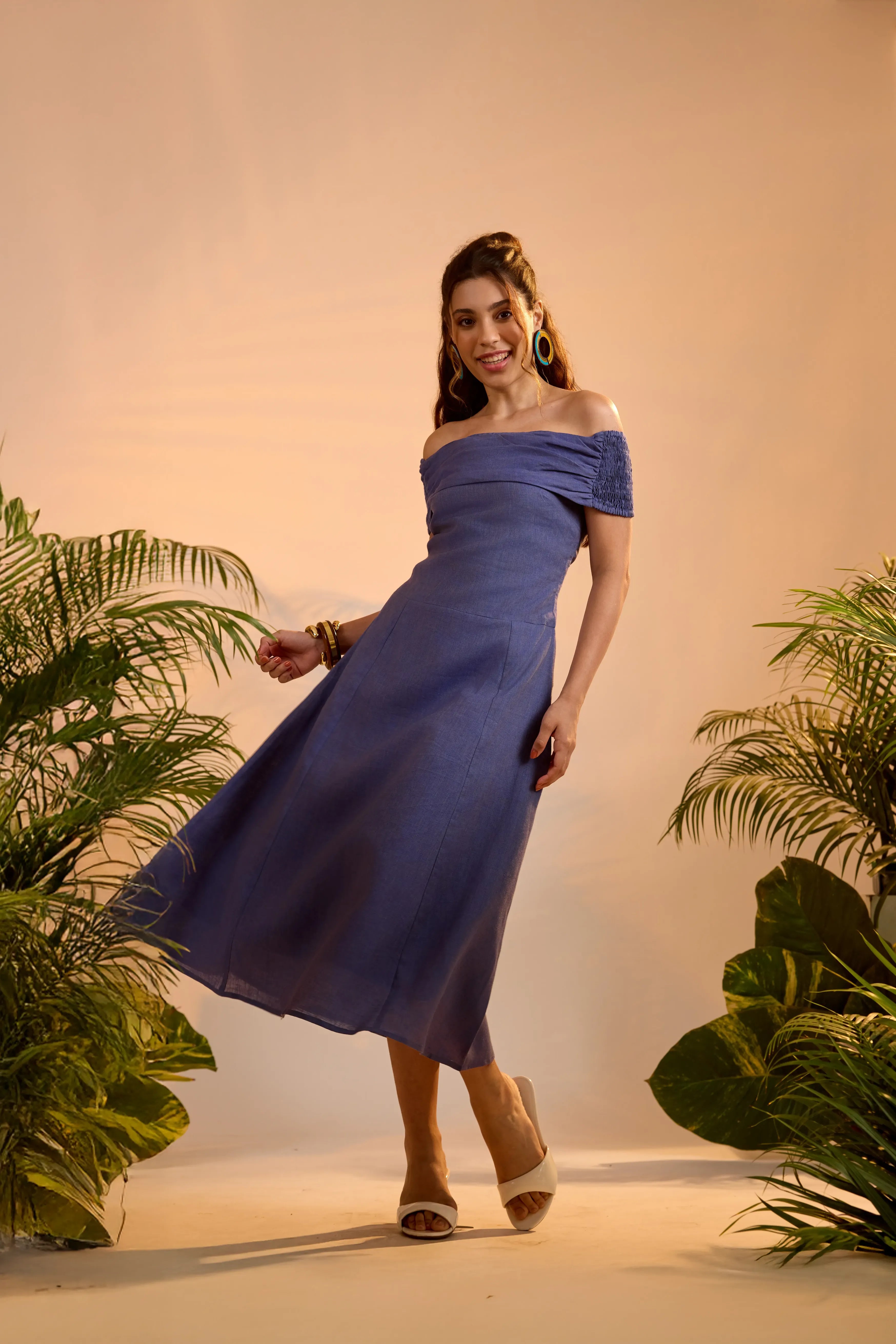 Yara Dress Ashwave Blue