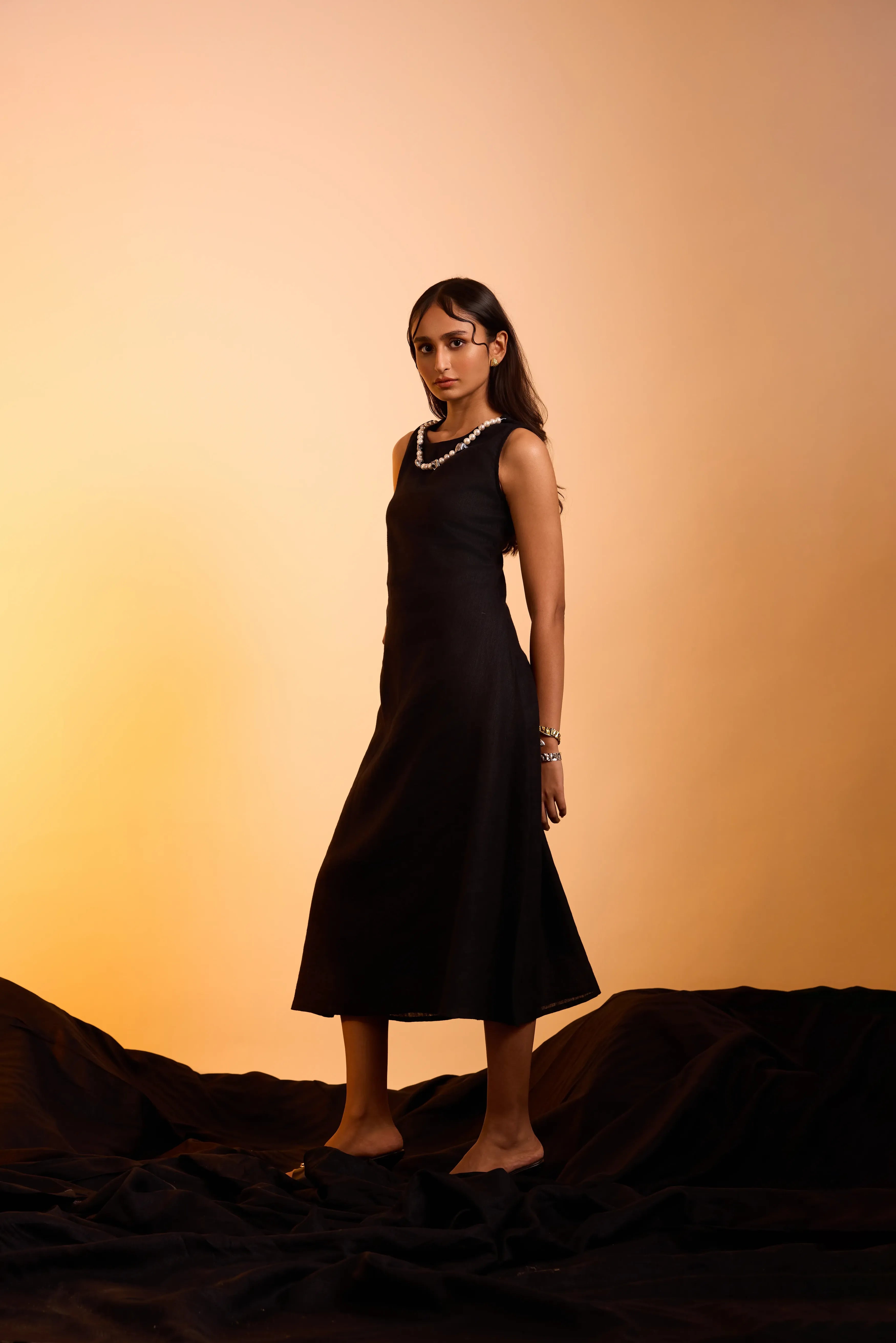 Luna Dress Jet Black