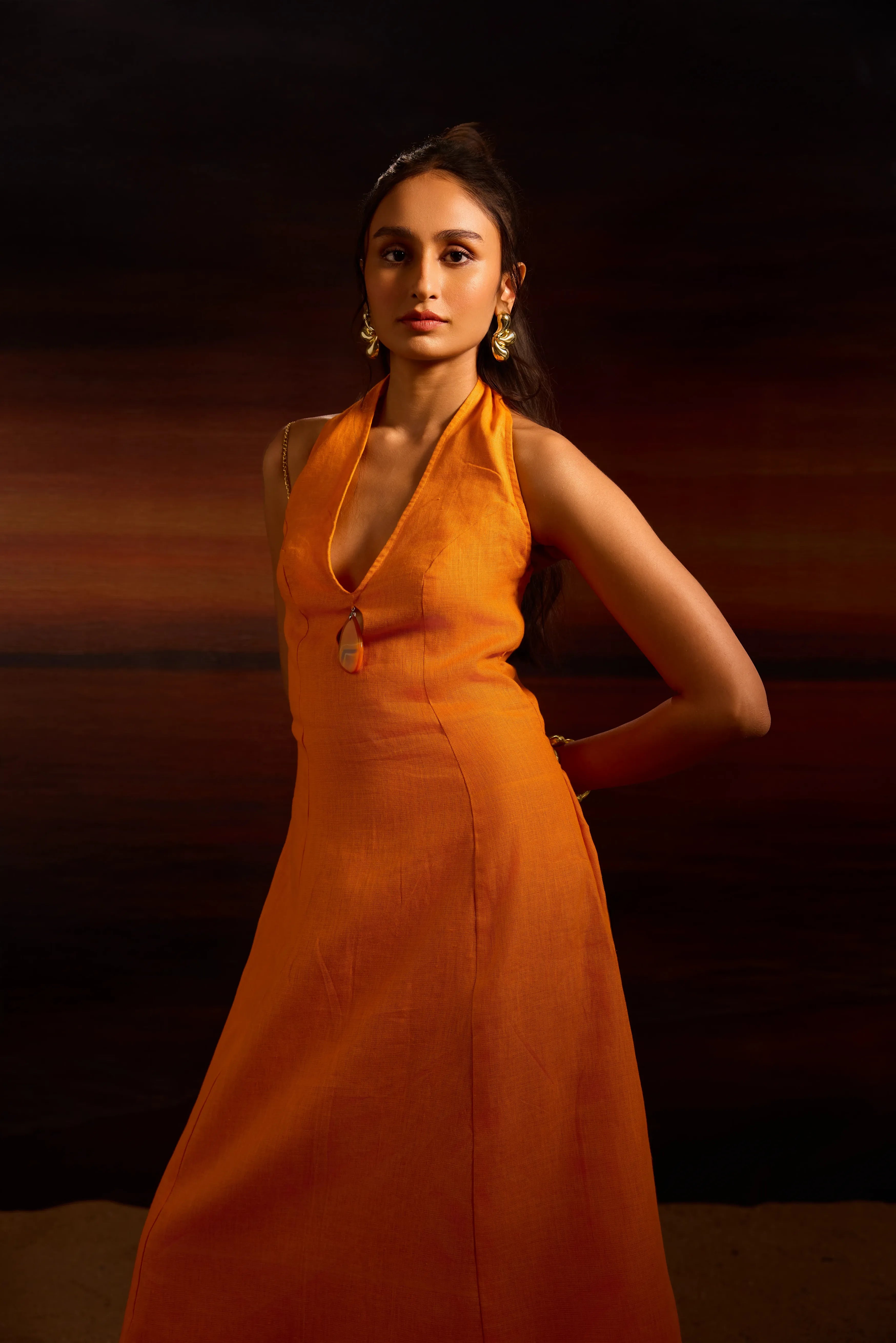 Samiha Dress Juicy Tangerine