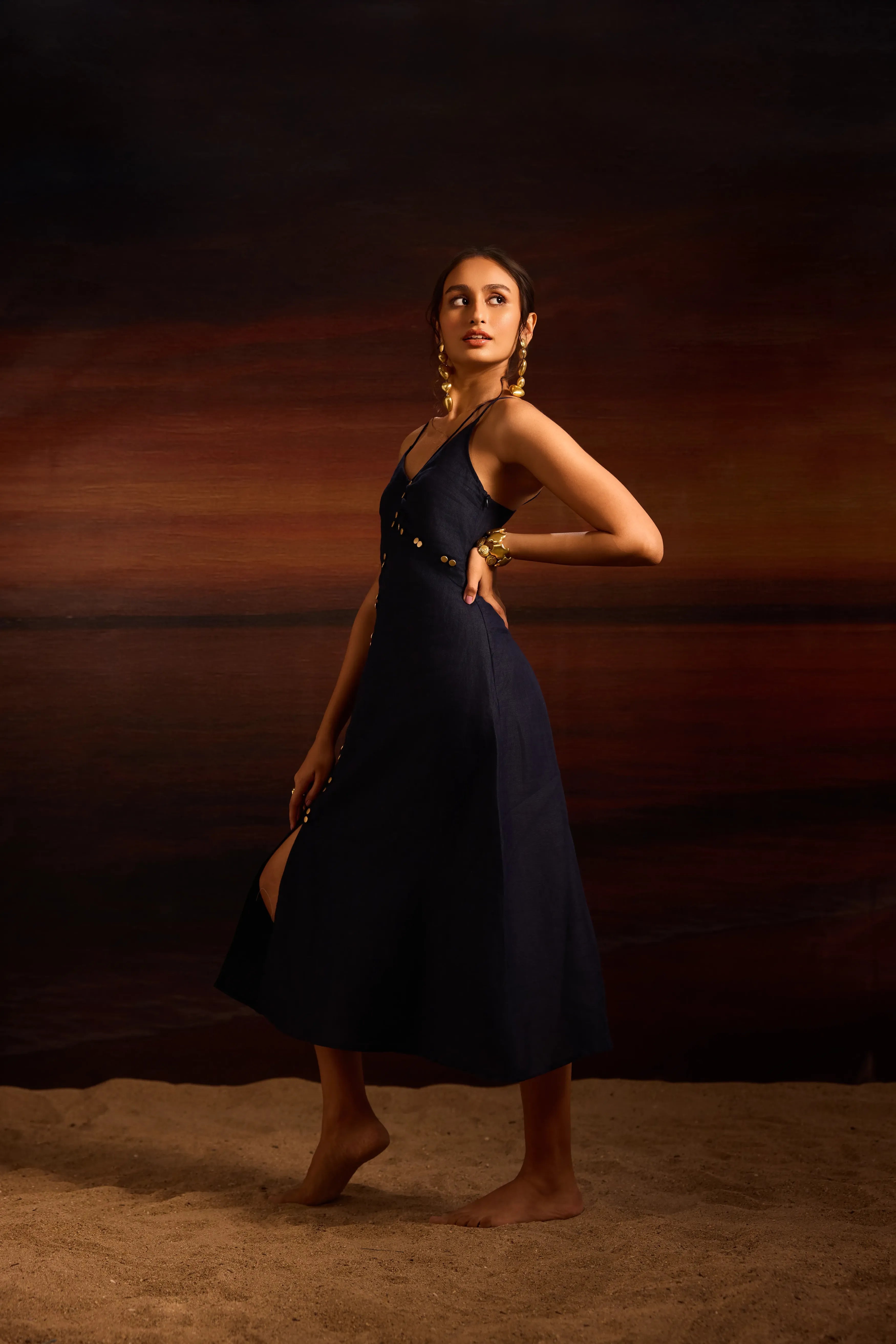 Esra Dress Carbon Blue