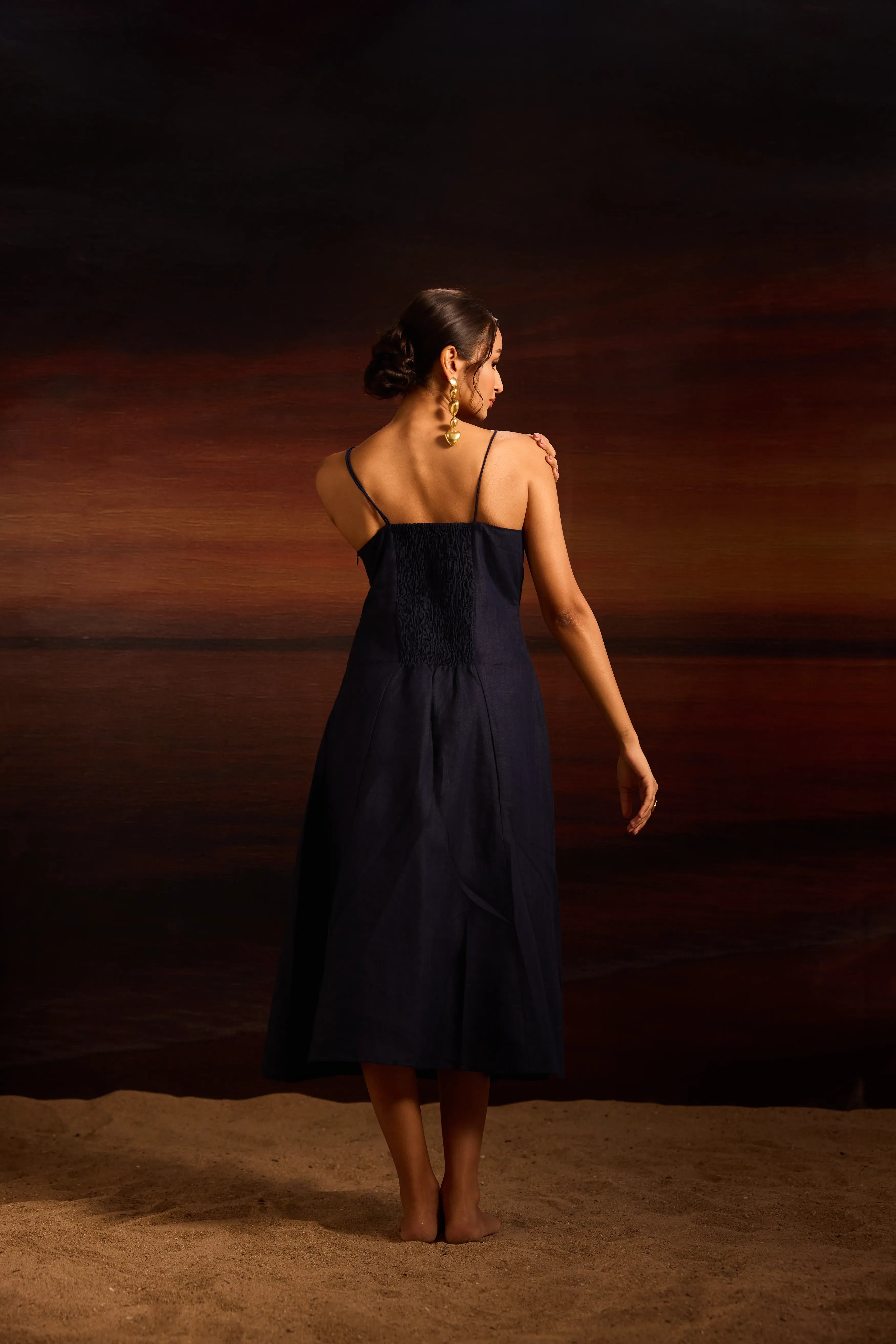 Esra Dress Carbon Blue