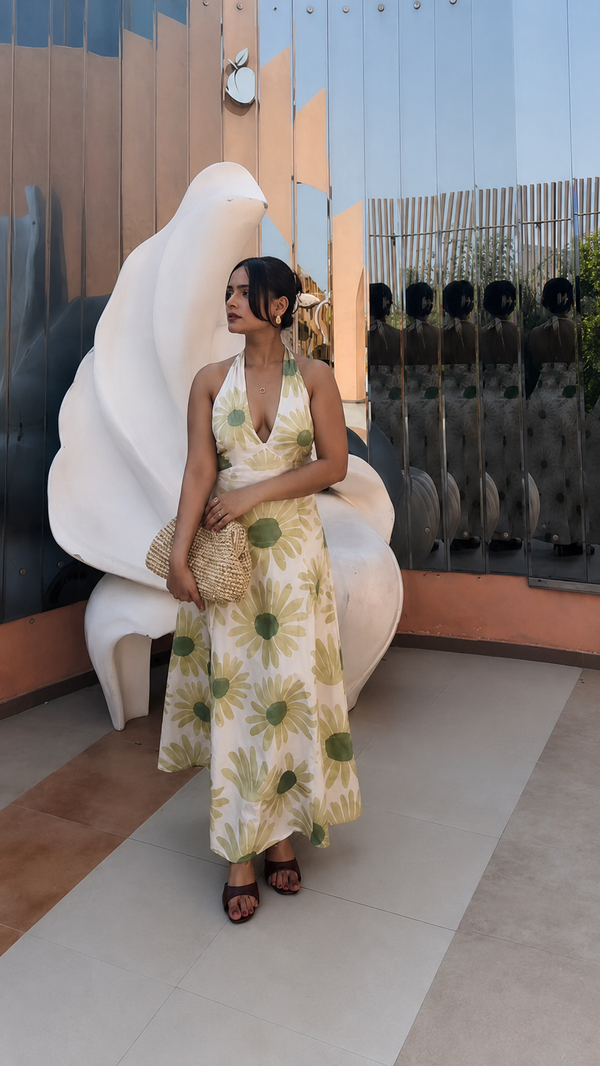 Bianca Dress Green Meadow