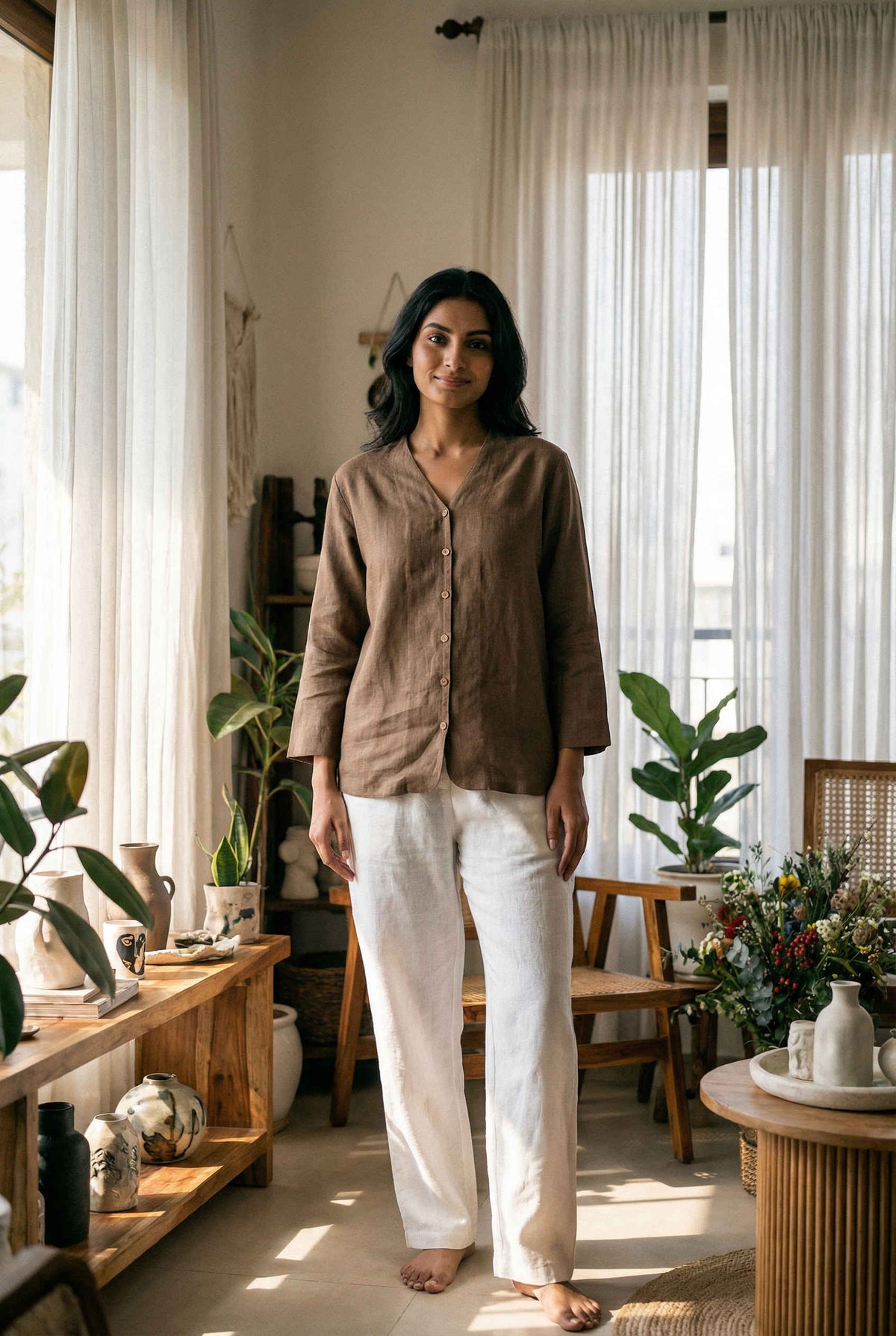 Figueroa Top Chikoo Brown