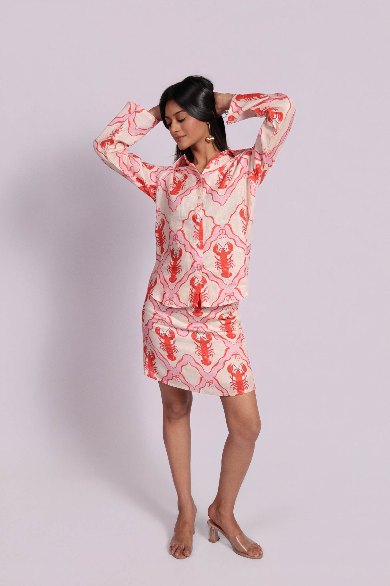 Sophia Shirt Coral Lobster