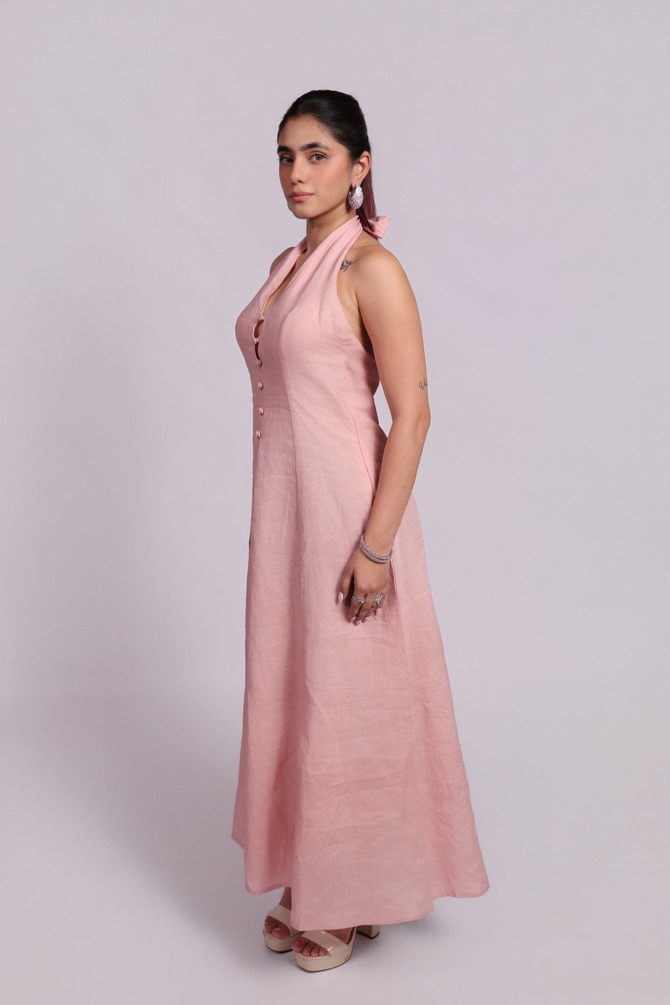 Natalia Dress Powder Pink