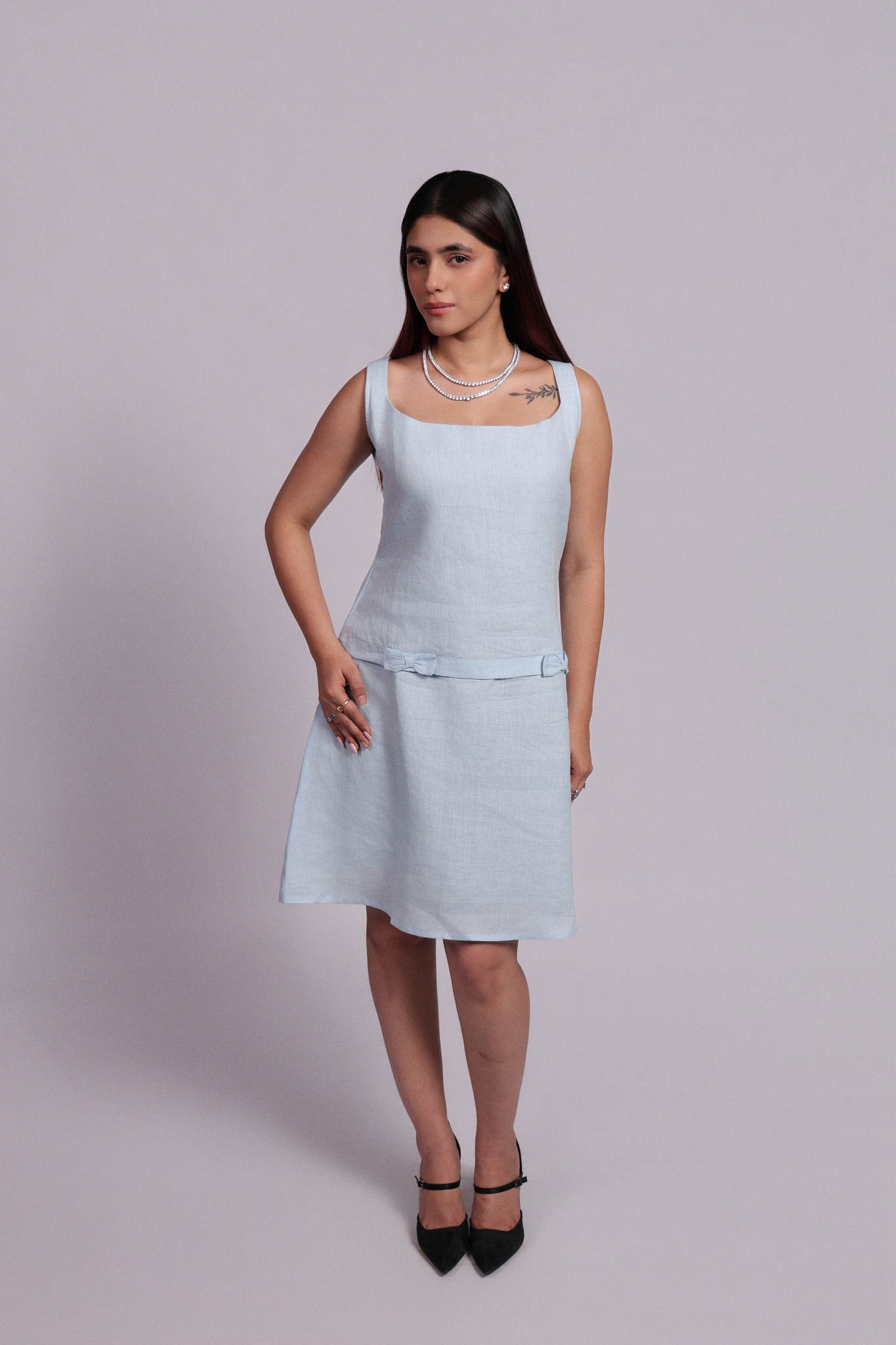 Amal Dress Sky Blue