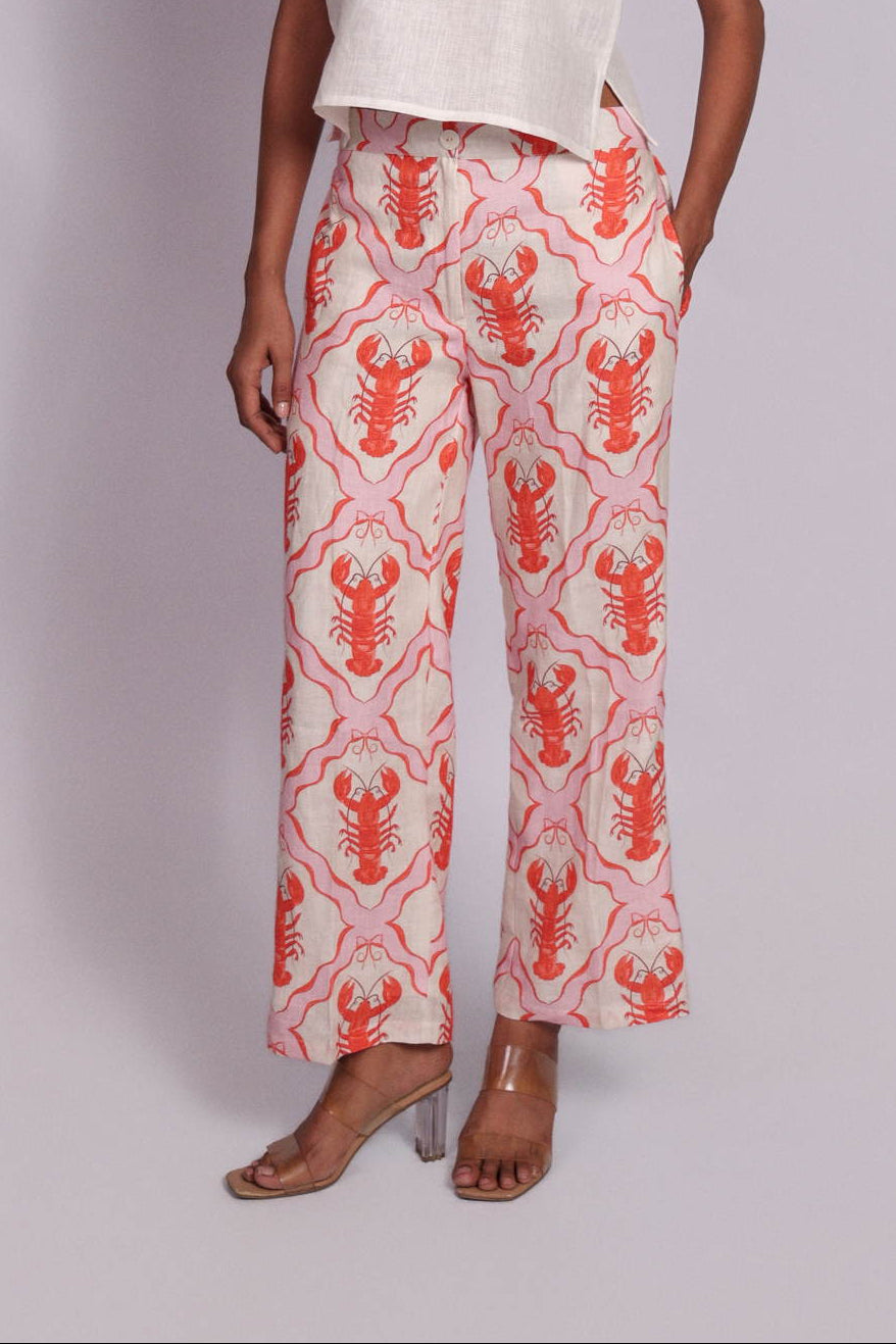 Aster Pants Coral Lobster