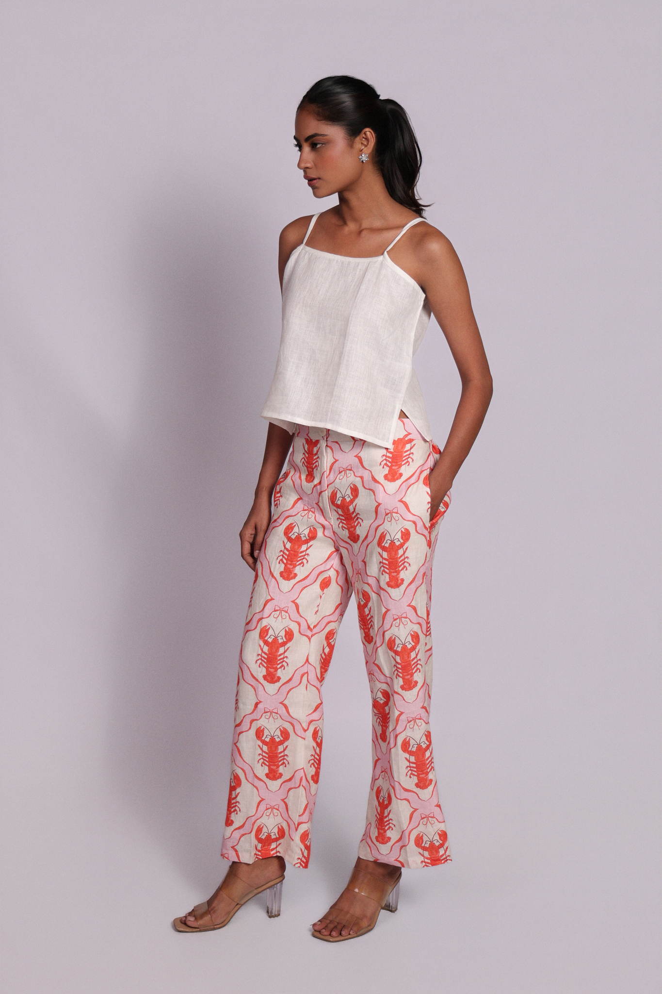 Aster Pants Coral Lobster