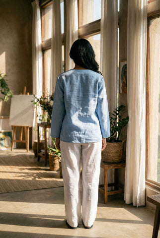 Figueroa Top Sky Blue