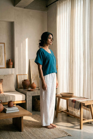 Magnolia Top Agave Teal