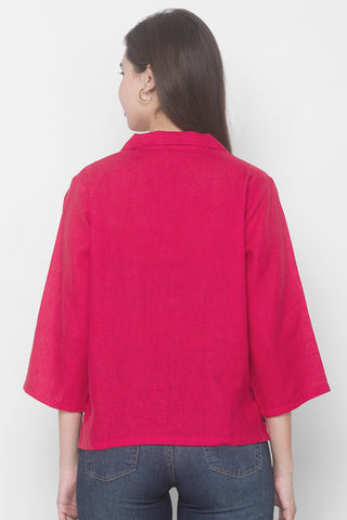 laelia shirt fuchsia pink