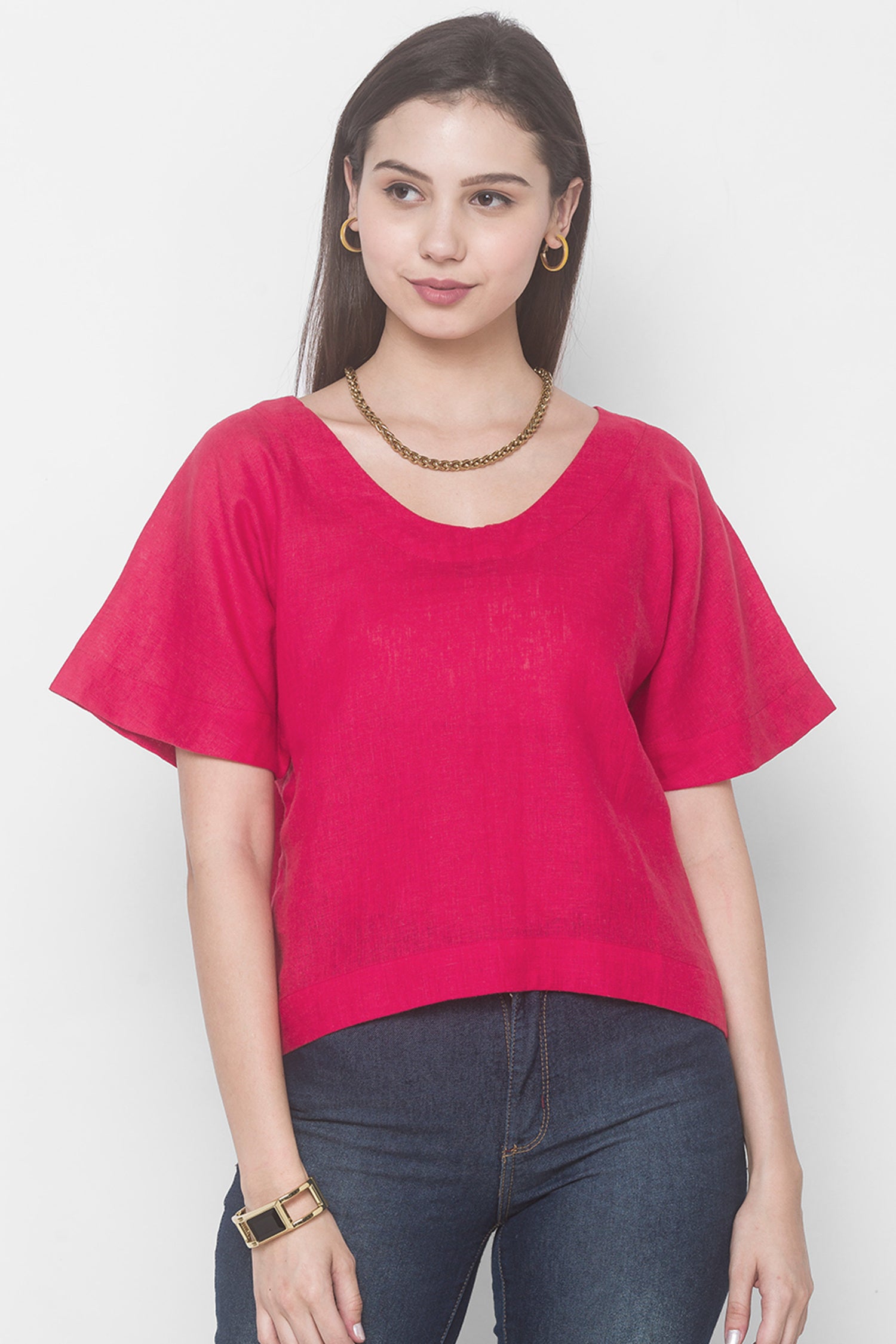 Magnolia Top Fuchsia Pink