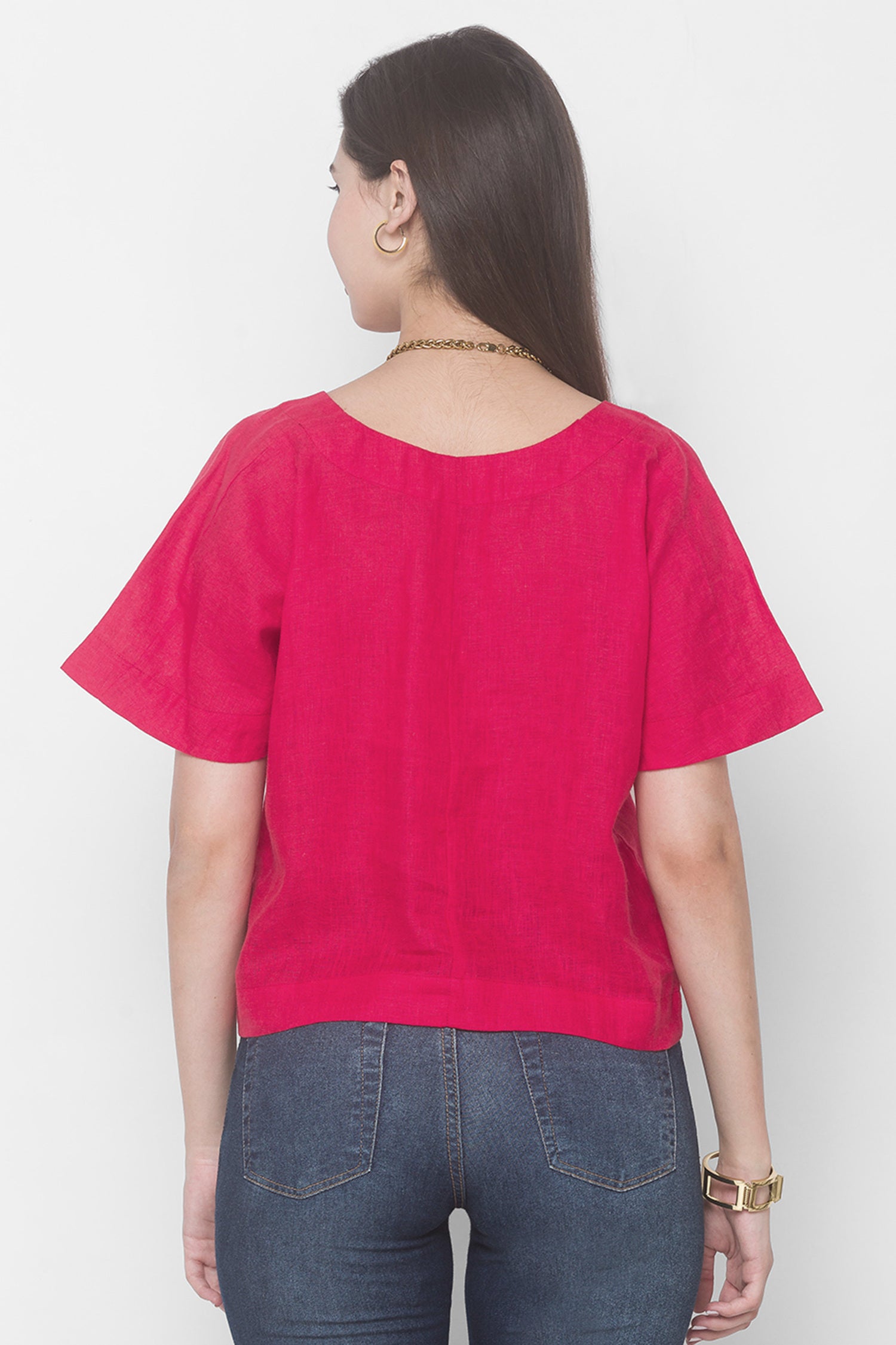 Magnolia Top Fuchsia Pink