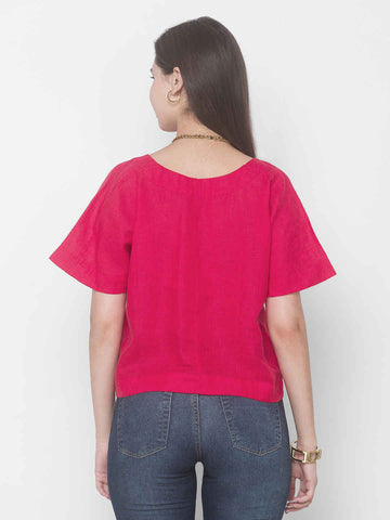 Magnolia Top Fuchsia Pink