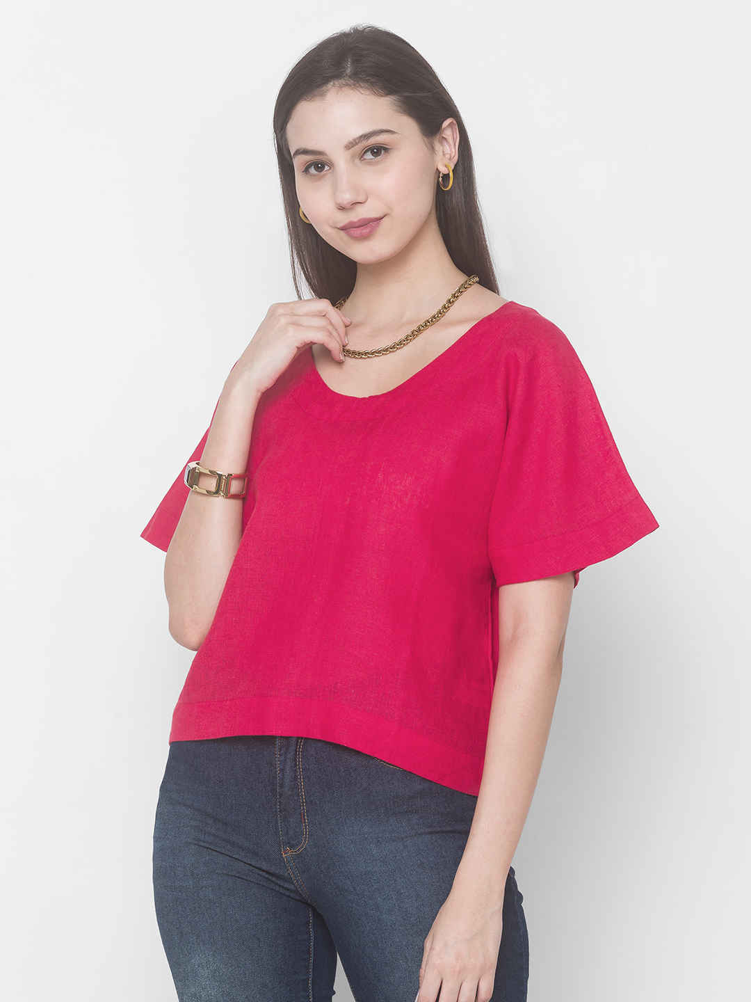 Magnolia Top Fuchsia Pink