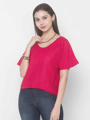 Magnolia Top Fuchsia Pink