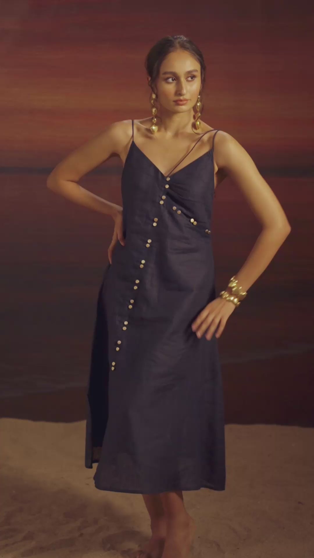 Esra Dress Carbon Blue