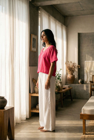 Magnolia Top Fuchsia Pink